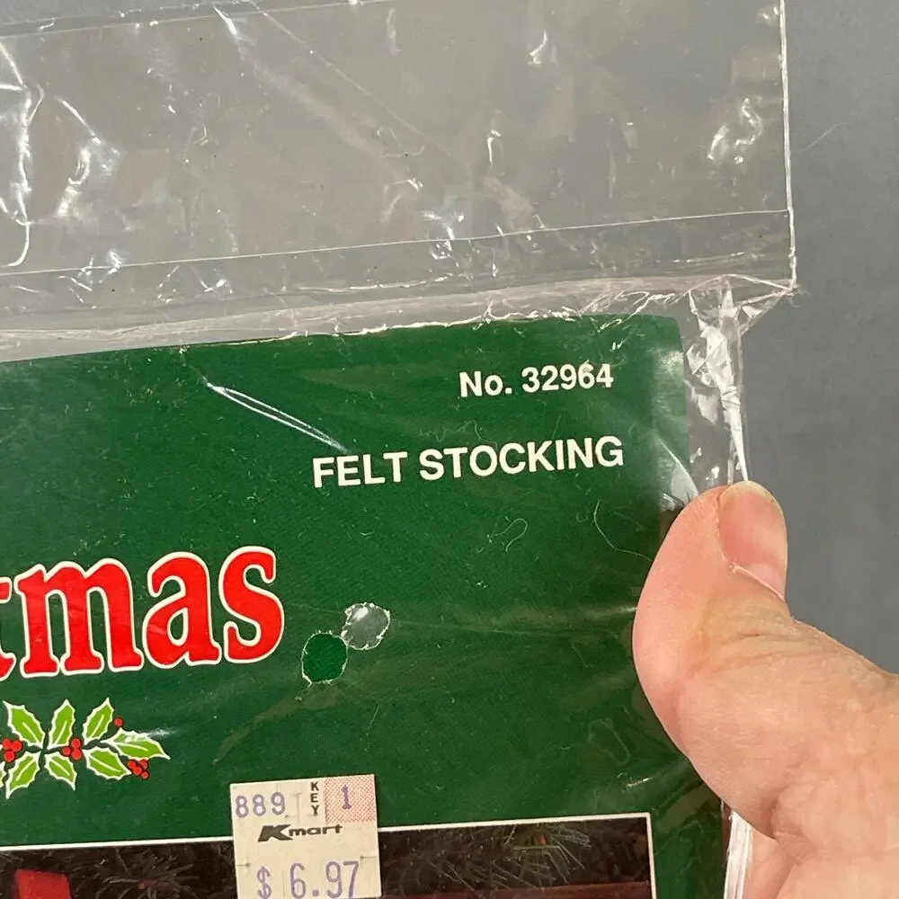 Vintage Bucilla Gallery Of Stitches Felt Stocking Manger Scene #32964 Deer Lamb - Picture 4 of 7